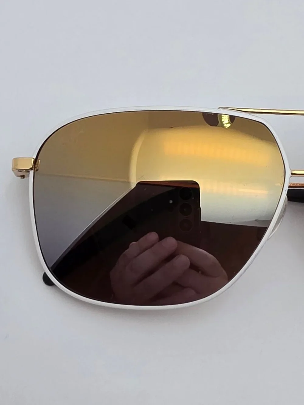Maui Jim MJ778-05C Kami White Gold Frame Polarized Lens Aviator Sungalsses 62mm